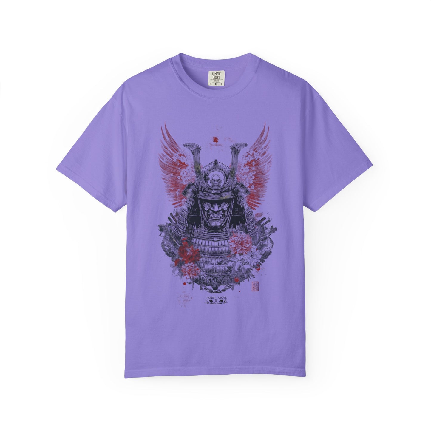 Samurai Helmet Art Tee — Vintage Japanese Warrior Graphic | Root to Peak