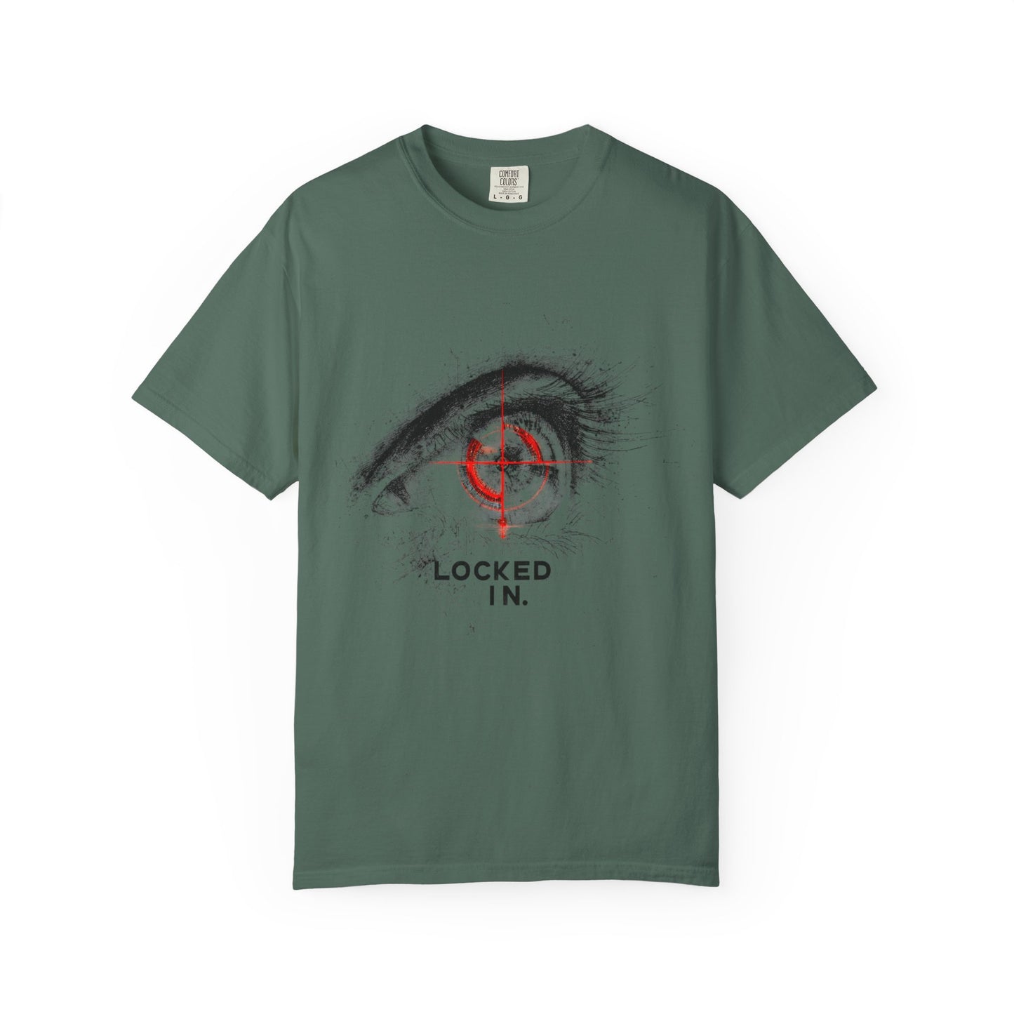Locked In Eye Graphic Tee — Focus Mindset Athlete Gift | Root to Peak