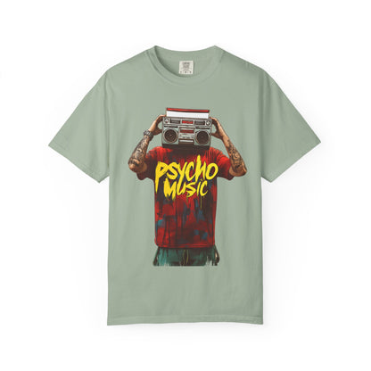 Psycho Music Boombox Tee — Retro Hip Hop Streetwear | Root to Peak