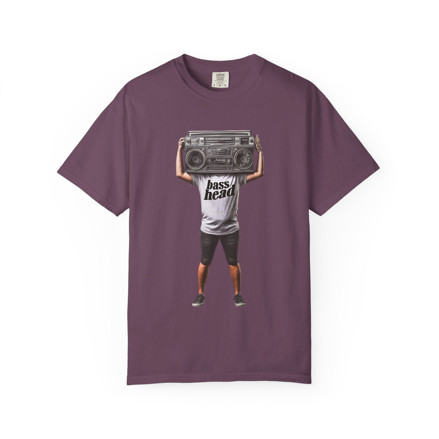 Bass Head Retro Boombox Tee — Streetwear Music Graphic | Root to Peak