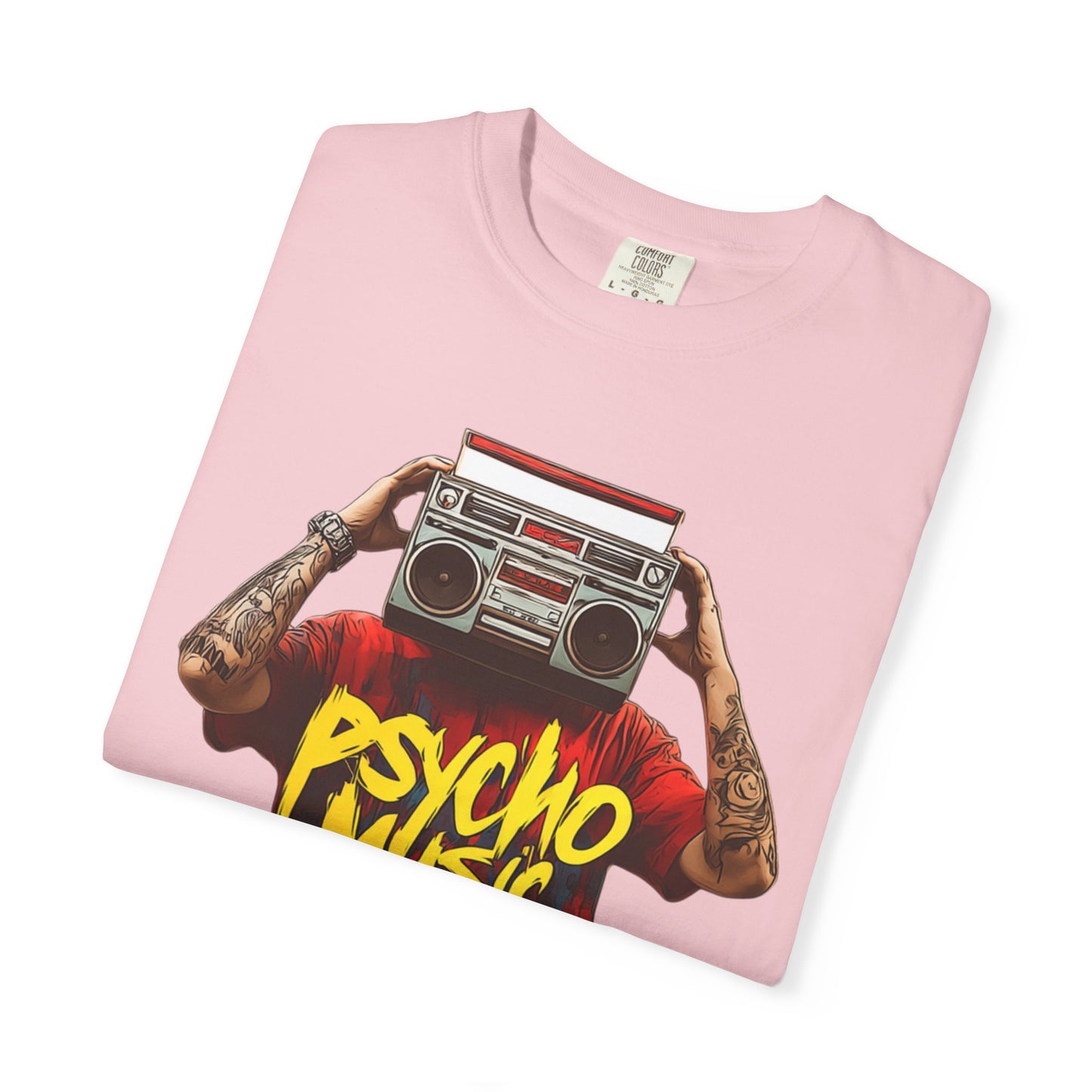 Psycho Music Boombox Tee — Retro Hip Hop Streetwear | Root to Peak