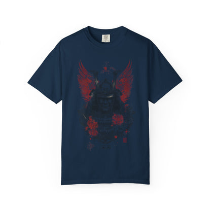 Samurai Helmet Art Tee — Vintage Japanese Warrior Graphic | Root to Peak