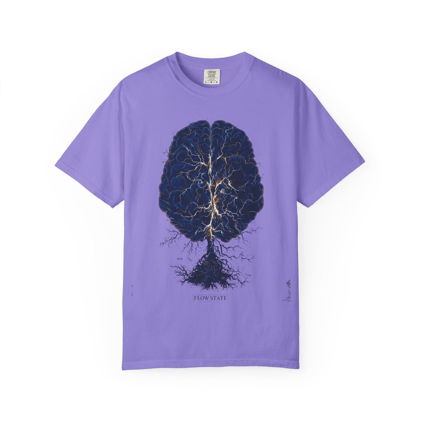 Flow State Brain Tree Tee — Neuroscience Focus Art | Root to Peak