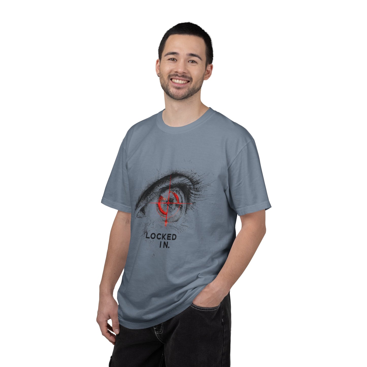 Locked In Eye Graphic Tee — Focus Mindset Athlete Gift | Root to Peak