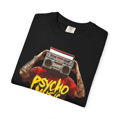 Psycho Music Boombox Tee — Retro Hip Hop Streetwear | Root to Peak
