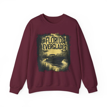 Florida Everglades Crewneck — Vintage Airboat Nature Gift | Root to Peak