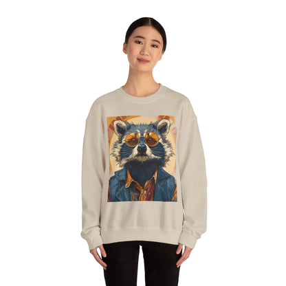 70s Raccoon Crewneck Sweatshirt — Retro Wildlife Graphic | Root to Peak