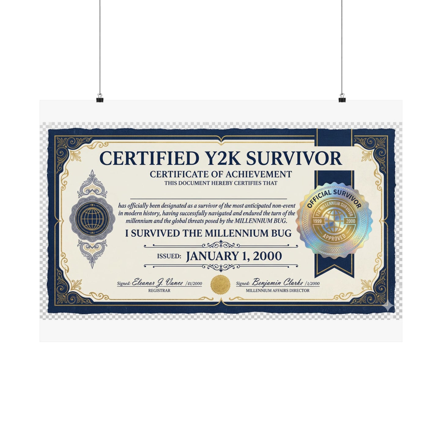 Y2K Survivor Retro Poster — Millennium Wall Art Nostalgia | Root to Peak