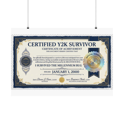 Y2K Survivor Retro Poster — Millennium Wall Art Nostalgia | Root to Peak