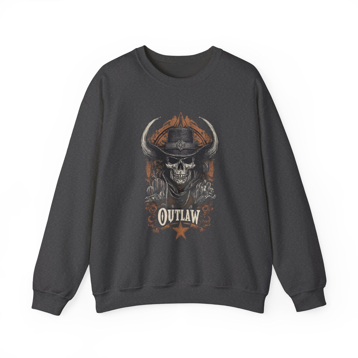Skull Cowboy Crewneck — Western Gothic Dark Aesthetic Gift | Root to Peak