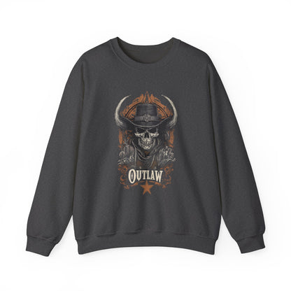 Skull Cowboy Crewneck — Western Gothic Dark Aesthetic Gift | Root to Peak