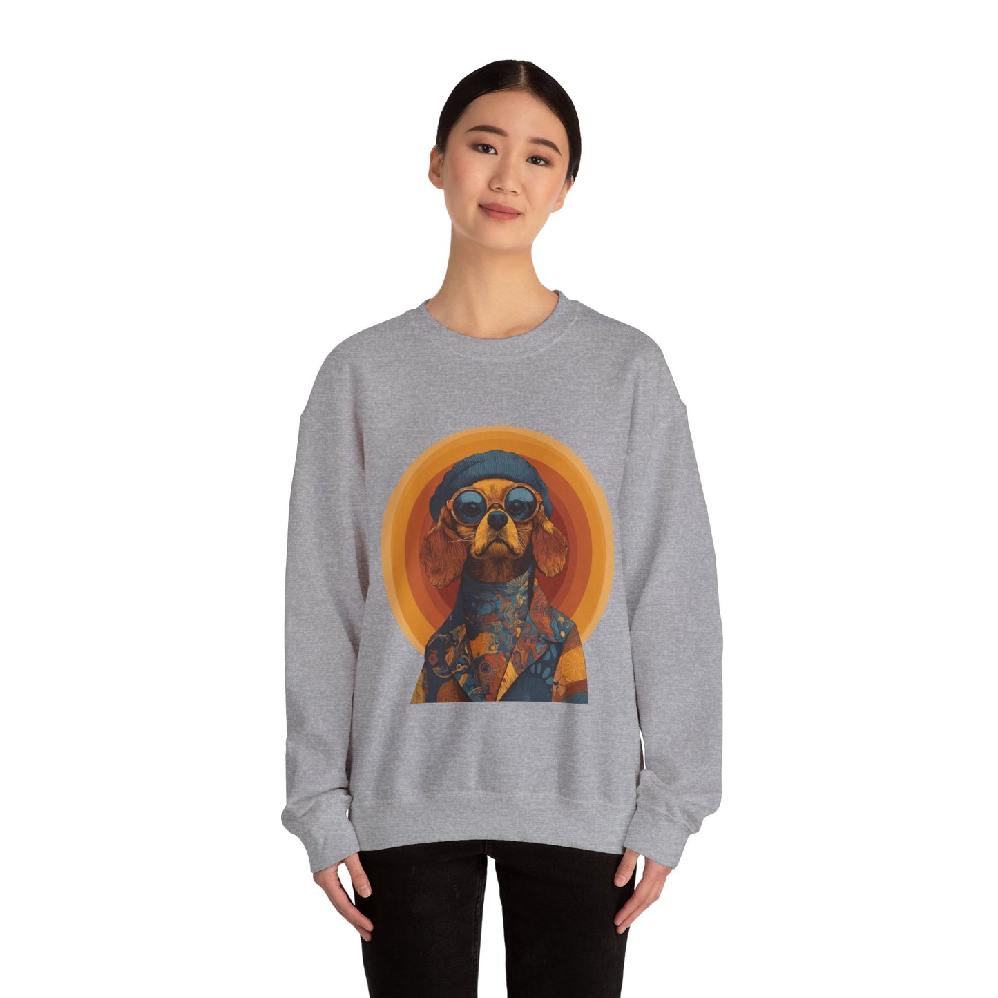 Retro Beagle Portrait Crewneck — Boho Dog Lover Gift | Root to Peak