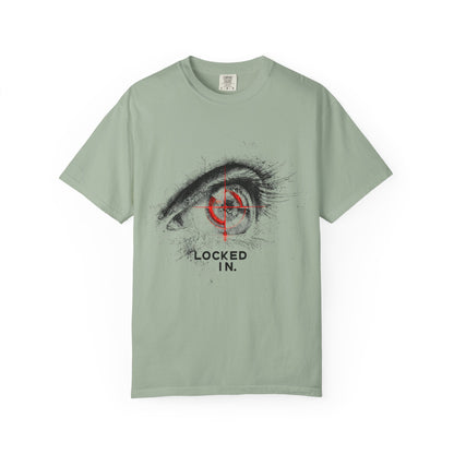 Locked In Eye Graphic Tee — Focus Mindset Athlete Gift | Root to Peak