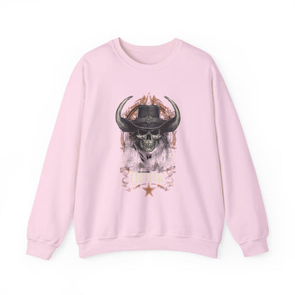 Skull Cowboy Crewneck — Western Gothic Dark Aesthetic Gift | Root to Peak