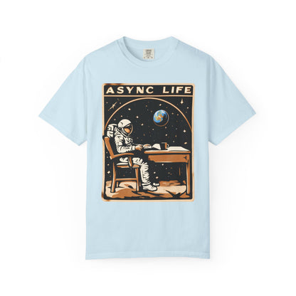 Async Life Astronaut Tee — Developer Space Graphic | Root to Peak