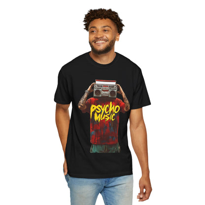 Psycho Music Boombox Tee — Retro Hip Hop Streetwear | Root to Peak