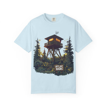 Fire Lookout Tower Tee — Offline Hours Hiking Camping | Root to Peak
