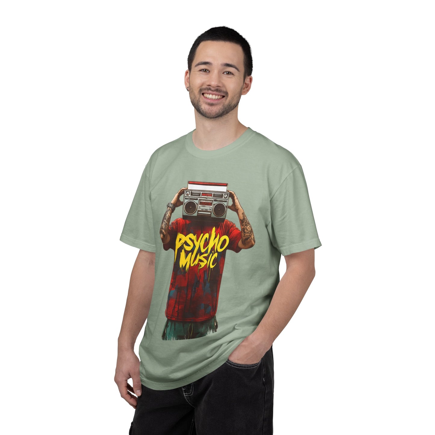 Psycho Music Boombox Tee — Retro Hip Hop Streetwear | Root to Peak