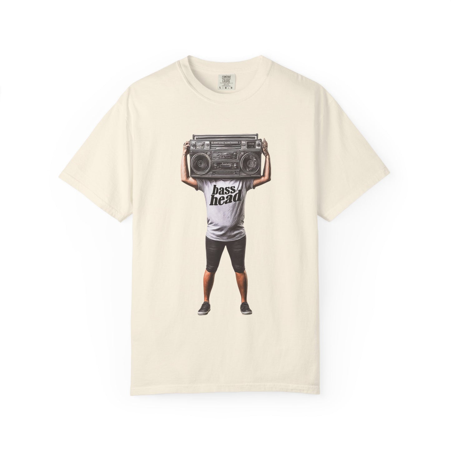 Bass Head Retro Boombox Tee — Streetwear Music Graphic | Root to Peak