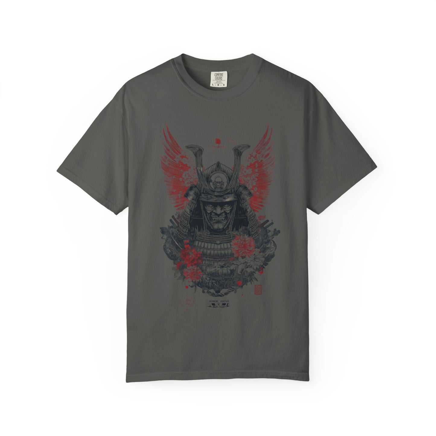 Samurai Helmet Art Tee — Vintage Japanese Warrior Graphic | Root to Peak