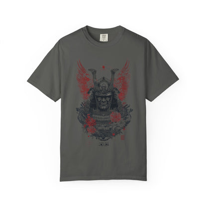 Samurai Helmet Art Tee — Vintage Japanese Warrior Graphic | Root to Peak
