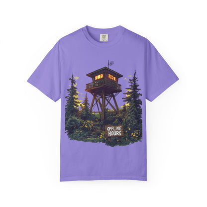 Fire Lookout Tower Tee — Offline Hours Hiking Camping | Root to Peak