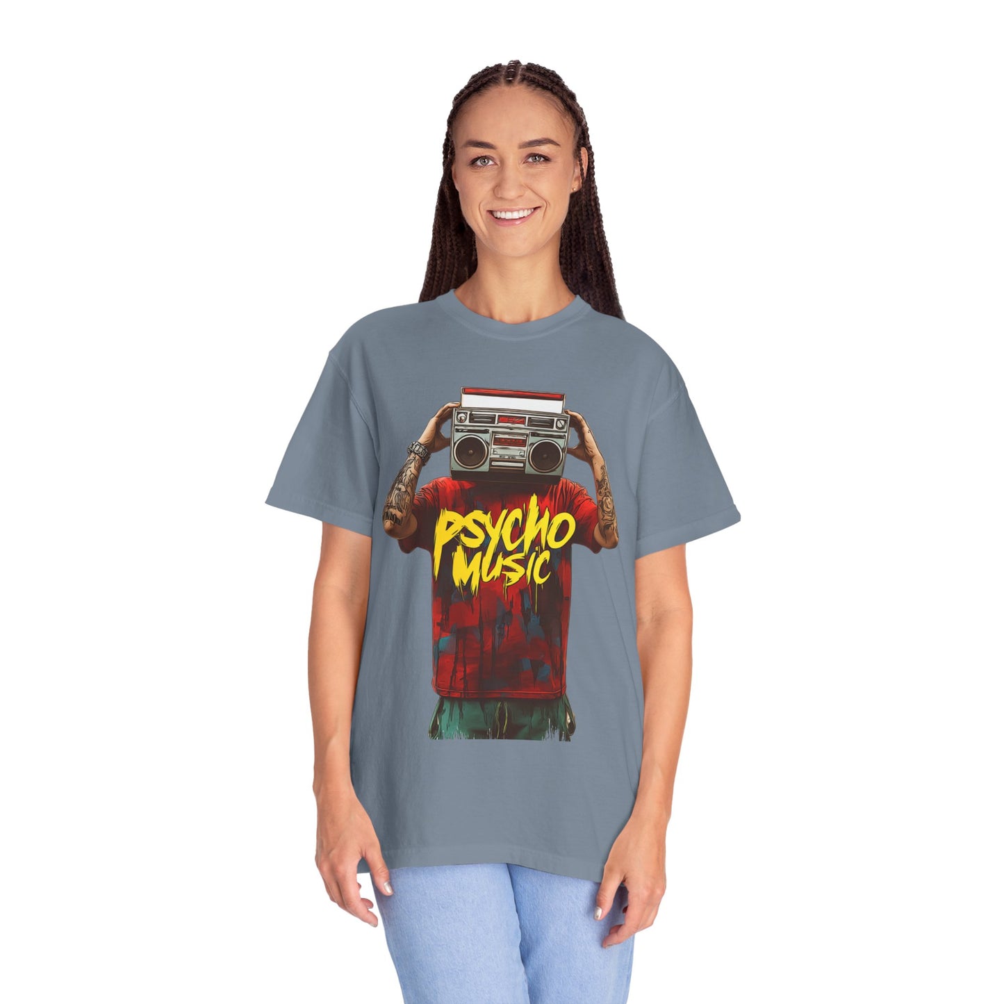 Psycho Music Boombox Tee — Retro Hip Hop Streetwear | Root to Peak