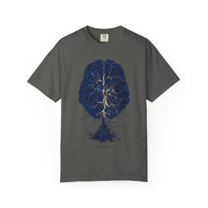 Flow State Brain Tree Tee — Neuroscience Focus Art | Root to Peak