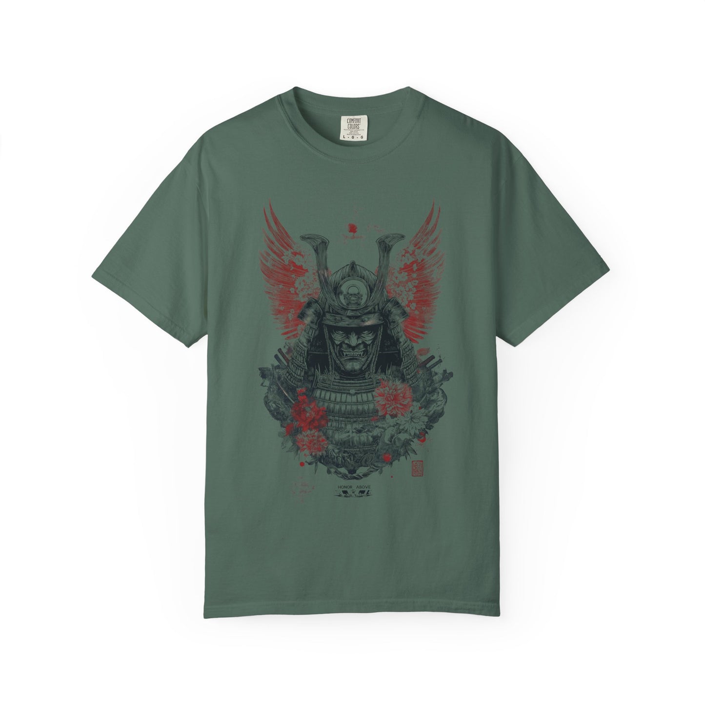 Samurai Helmet Art Tee — Vintage Japanese Warrior Graphic | Root to Peak