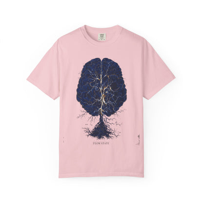 Flow State Brain Tree Tee — Neuroscience Focus Art | Root to Peak