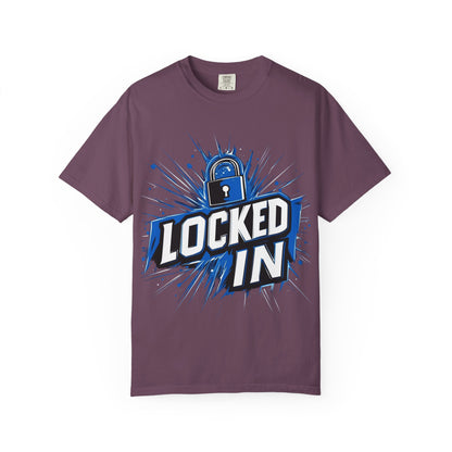 Locked In Padlock Graphic Tee — Focus Discipline Mindset | Root to Peak