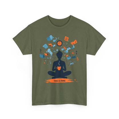 This Is Fine Graphic Tee — Funny Chaos Meme Internet Culture | Root to Peak