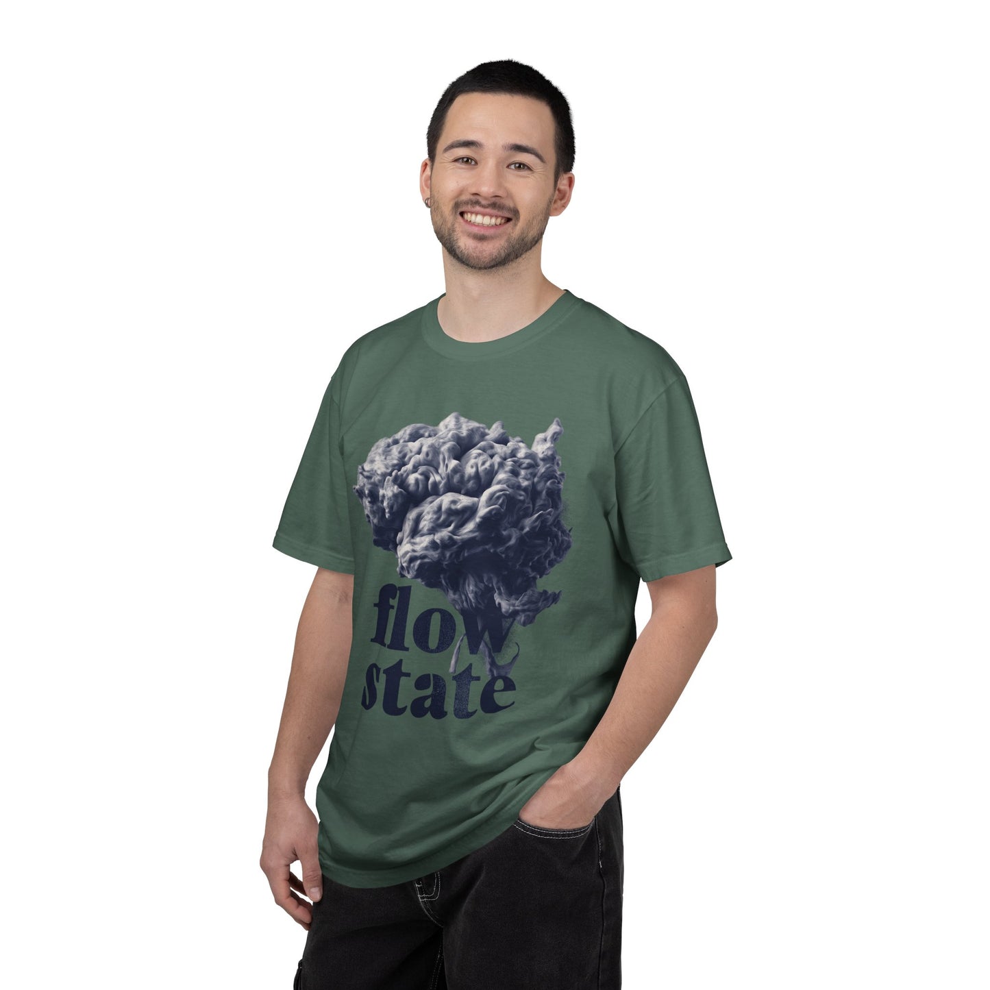 Flow State Smoke Brain Tee — Productivity Focus Graphic | Root to Peak