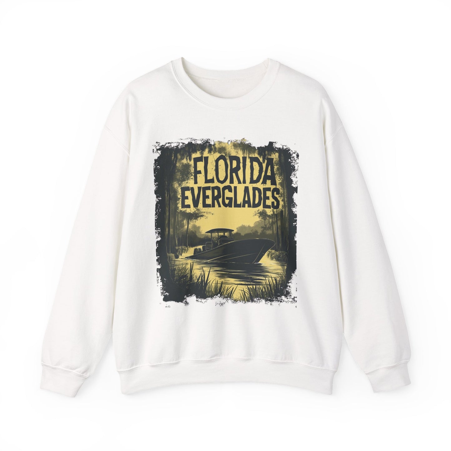 Florida Everglades Crewneck — Vintage Airboat Nature Gift | Root to Peak