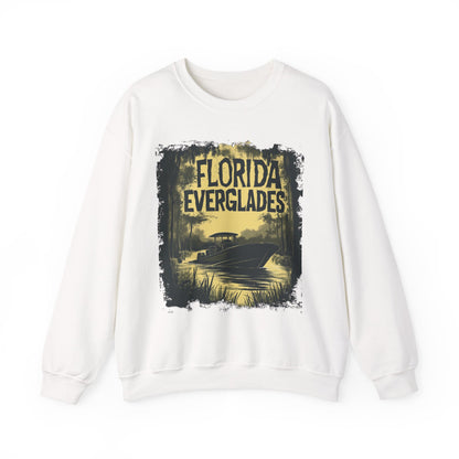 Florida Everglades Crewneck — Vintage Airboat Nature Gift | Root to Peak