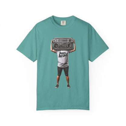 Bass Head Retro Boombox Tee — Streetwear Music Graphic | Root to Peak