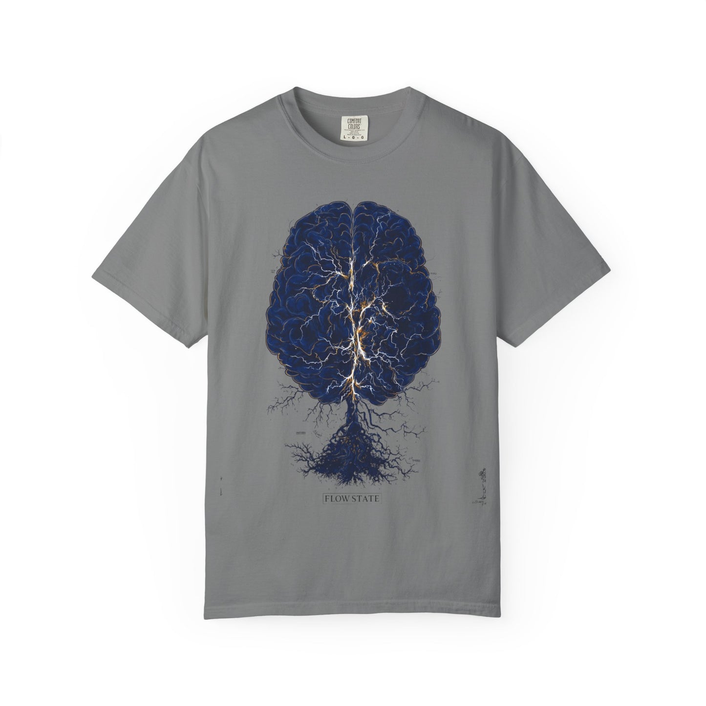 Flow State Brain Tree Tee — Neuroscience Focus Art | Root to Peak