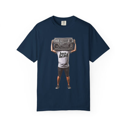 Bass Head Retro Boombox Tee — Streetwear Music Graphic | Root to Peak