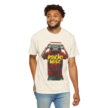 Psycho Music Boombox Tee — Retro Hip Hop Streetwear | Root to Peak