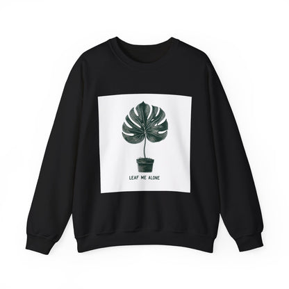 Leaf Me Alone Plant Crewneck — Funny Plant Lover Introvert | Root to Peak