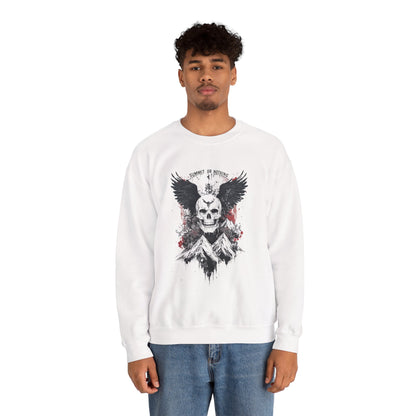 Summit of Nothing Skull Wings Crewneck — Mountain Goth Gift | Root to Peak