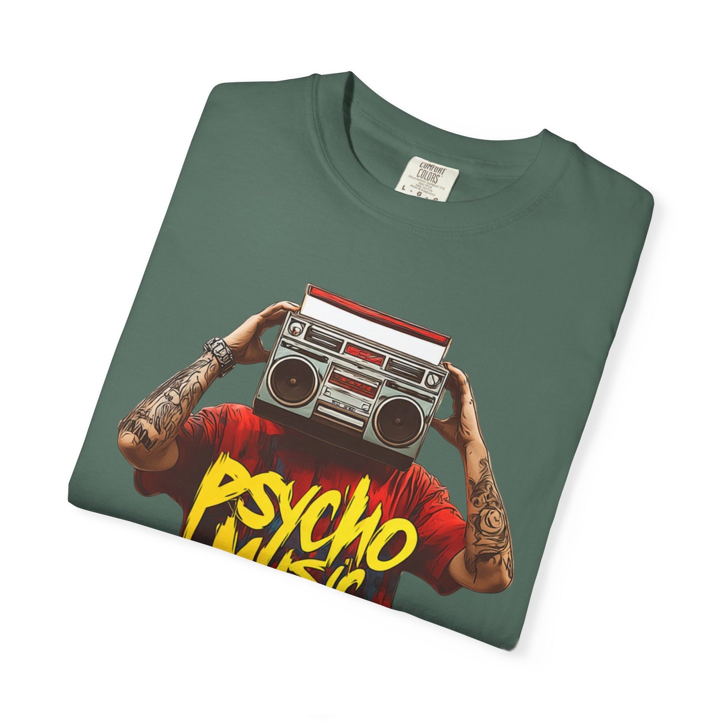 Psycho Music Boombox Tee — Retro Hip Hop Streetwear | Root to Peak