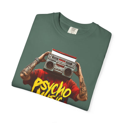 Psycho Music Boombox Tee — Retro Hip Hop Streetwear | Root to Peak