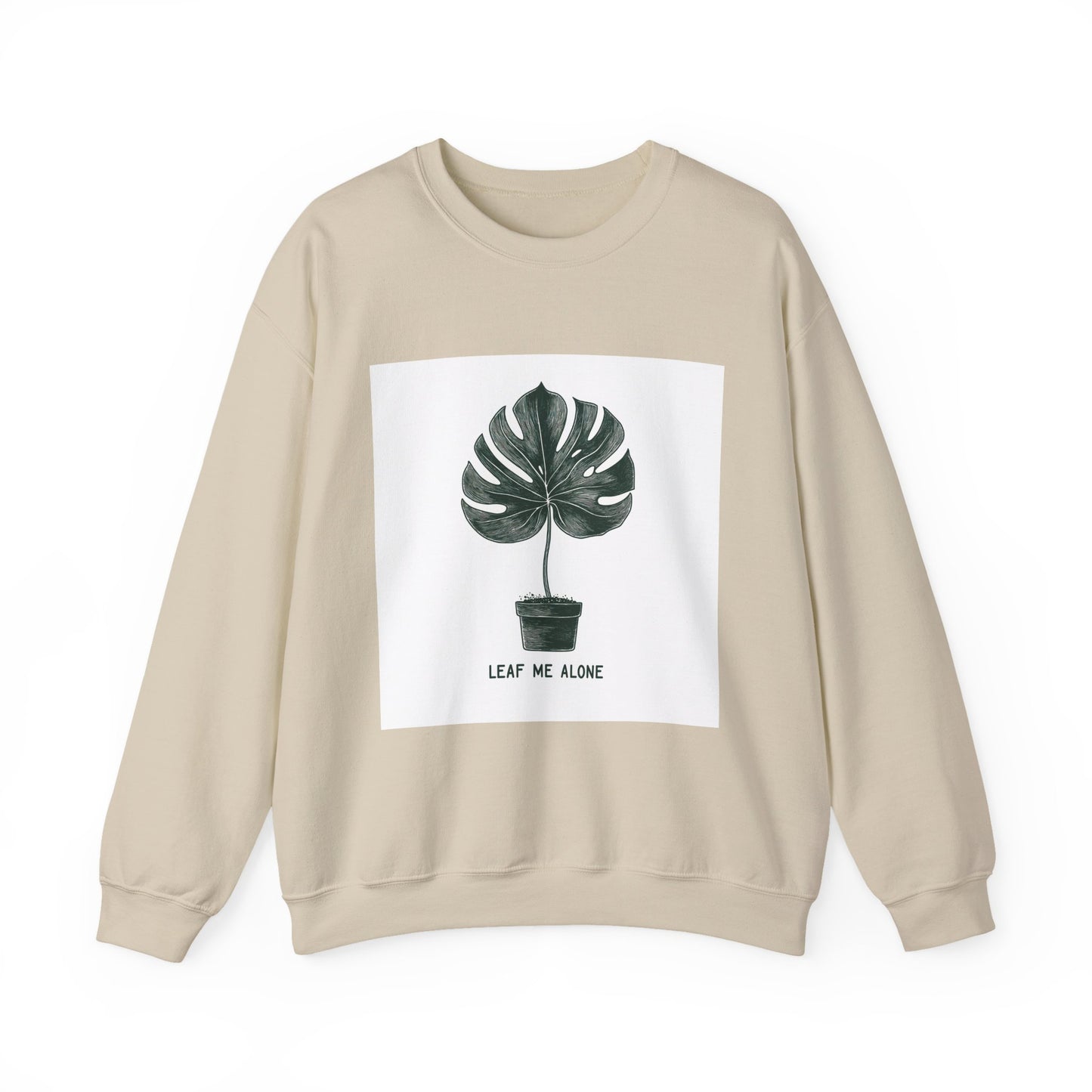 Leaf Me Alone Plant Crewneck — Funny Plant Lover Introvert | Root to Peak