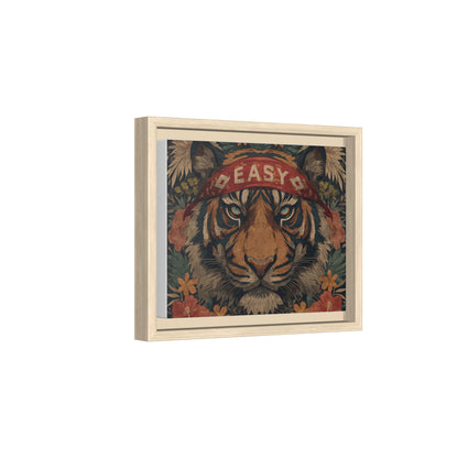 Tiger Easy Portrait Canvas — Vintage Floral Wall Art Gift | Root to Peak