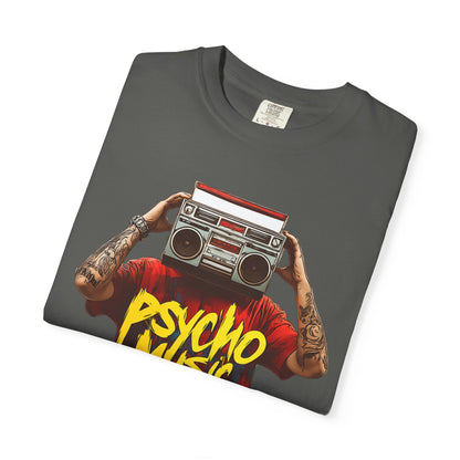 Psycho Music Boombox Tee — Retro Hip Hop Streetwear | Root to Peak