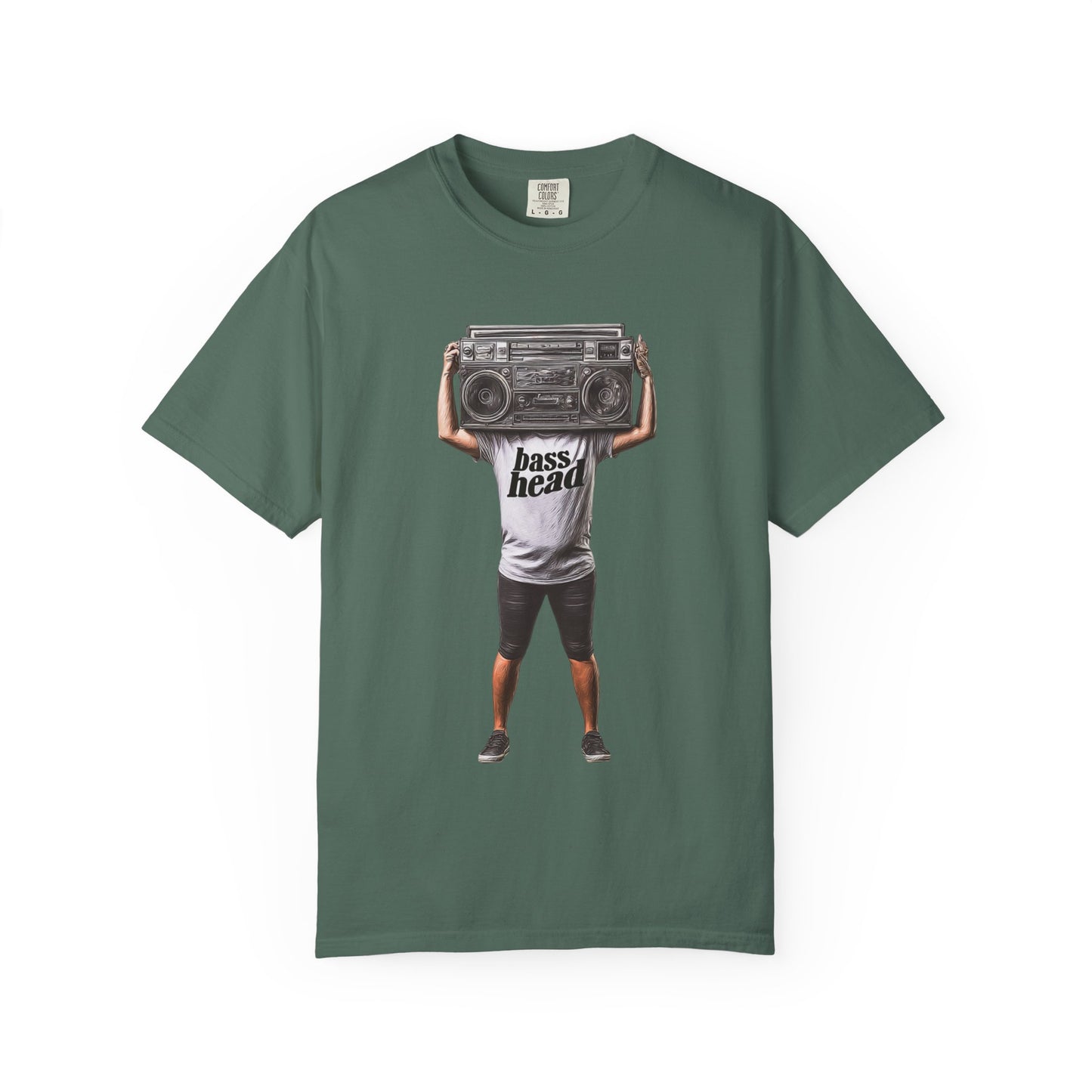 Bass Head Retro Boombox Tee — Streetwear Music Graphic | Root to Peak
