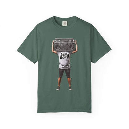 Bass Head Retro Boombox Tee — Streetwear Music Graphic | Root to Peak