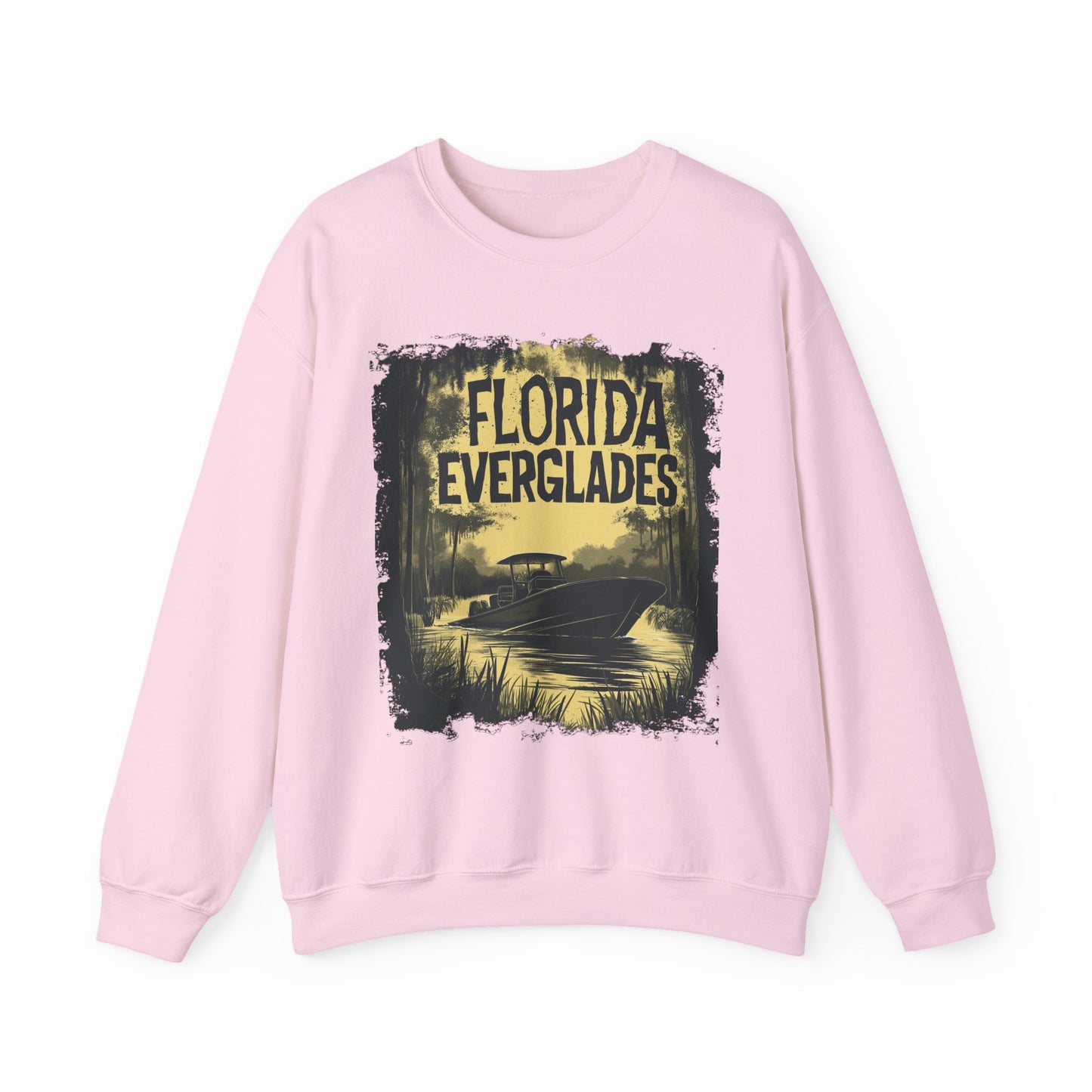 Florida Everglades Crewneck — Vintage Airboat Nature Gift | Root to Peak