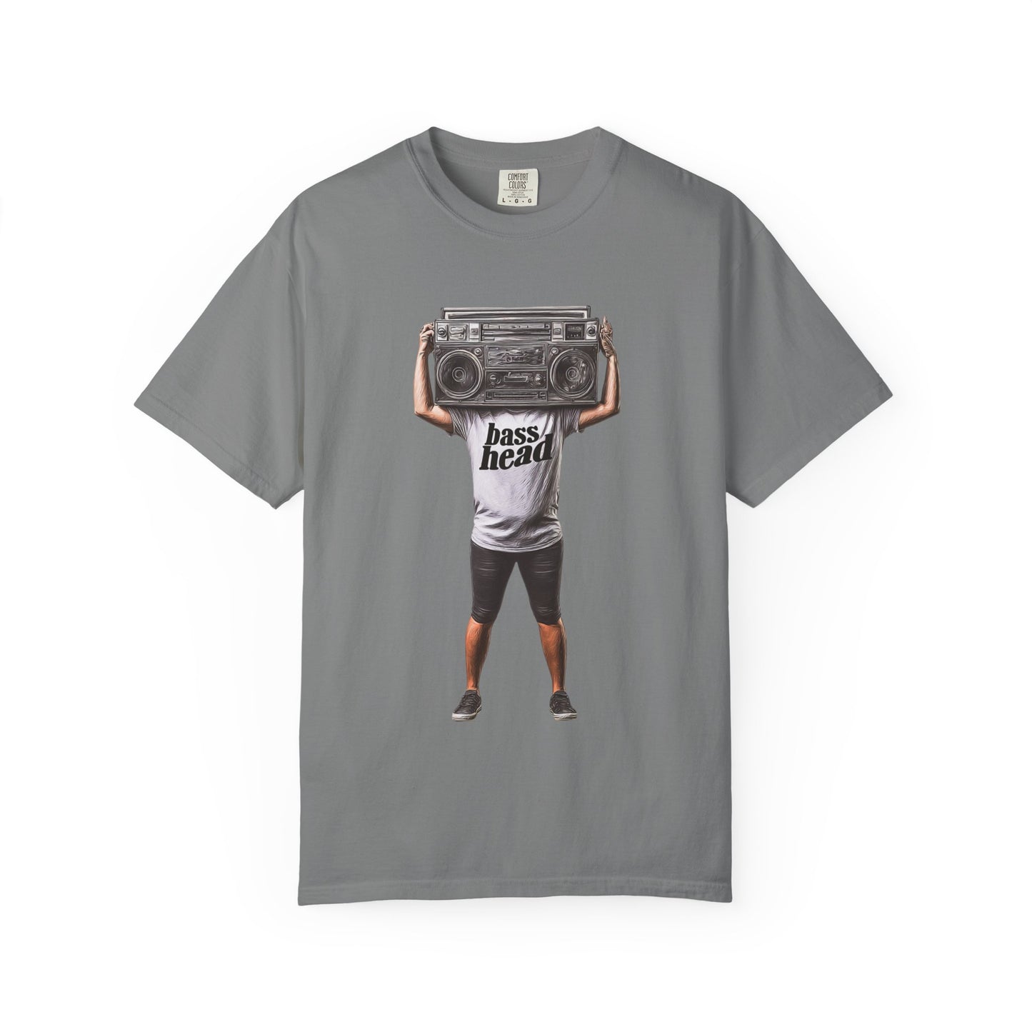 Bass Head Retro Boombox Tee — Streetwear Music Graphic | Root to Peak